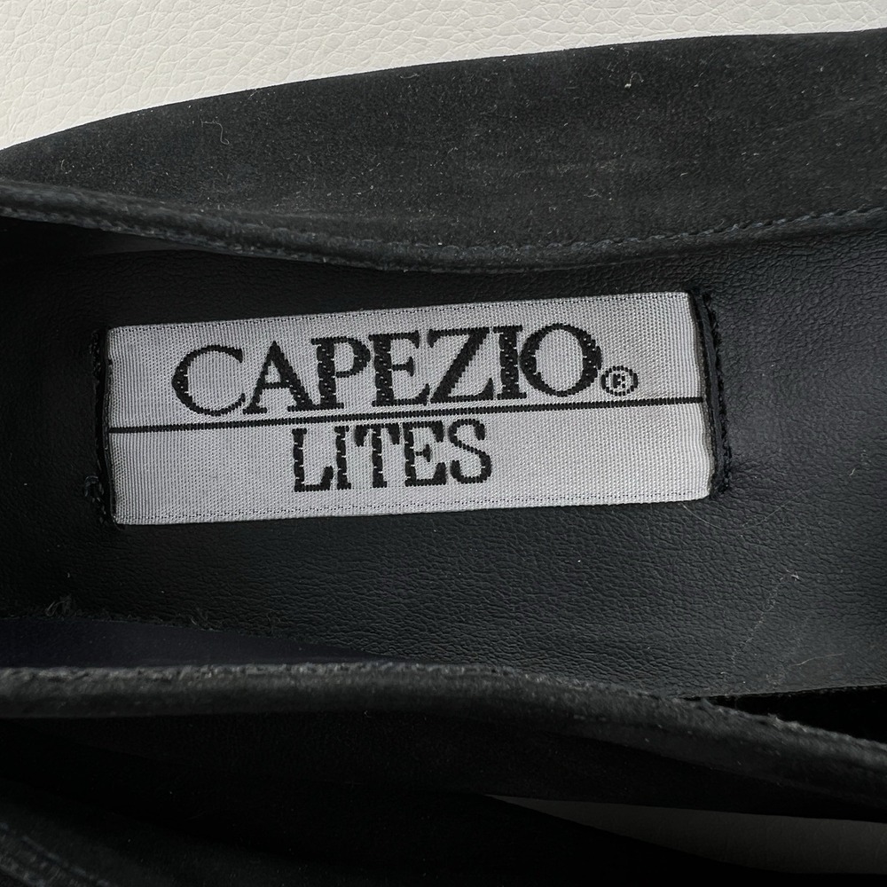 Capezio Lites Womans Black Suede Flats Slip-On Loafers Leather Shoes Size 10M - Picture 5 of 8